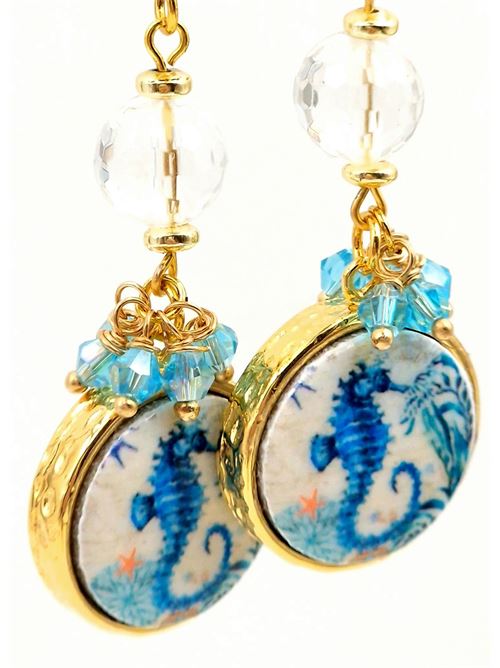 pendant earrings with octopuses Capritaly gioielli | ORECCHINIPOLIPIAZZURRO